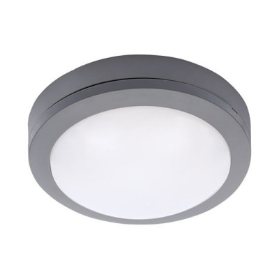 AION LED 13W, IP65 Venkovní stropní přisazené svítidlo, těleso plast, povrch šedá, nebo bílá, difuzor plast opál, LED 13W, 910lm, neutrální 4000K, 230V, Ra80, IP65, rozměry d=170mm, h=48mm.