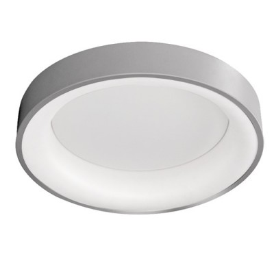 ALPIR R Stropní přisazené svítidlo, těleso kov, povrch šedá,  LED 48W, 2880lm, dálk. ovl. CCT přepínatelná teplota teplá 3000K, neutrální 4000K, denní 6500K, stmív, 230V, Ra80, IP20, d=450mm, h=10