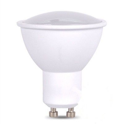 LED 3W, 3W, 7W GU10 ES50 Světelný zdroj žárovka, zákl plast bílá, difuzor plast mat, LED 3W, 5W, 7W, GU10, teplá 3000K/neutrál 4000K/denní 6000K, Ra80, 230V, stř život 35.000h, 50.000x zap/vyp, d=50mm h=54mm