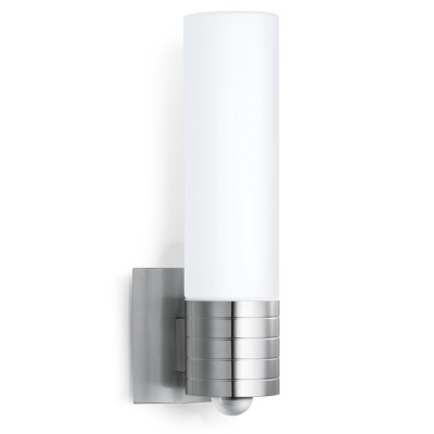 GEMINORUM LED senzor PIR 8,6W Nástěnné venkovní svítidlo, senzor PIR, dosah 12m, záběr 240°, doba 5s-15min, povrch nerez, difuzor sklo opál, LED 8,6W, 700lm, teplá 3000K, 2-2000lx, Ra80, 230V, IP44, tř.1, rozměry 426x102x177mm