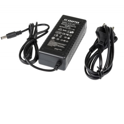 Síťový adaptér, 12V, 36W/48W/60W Síťový adaptér pro LED pásky, povrch černá, 230V - 12V, 2A, 36W/48W/60W, IP20, s konektorem, rozměry dle typu, délka kabelu l=1m.