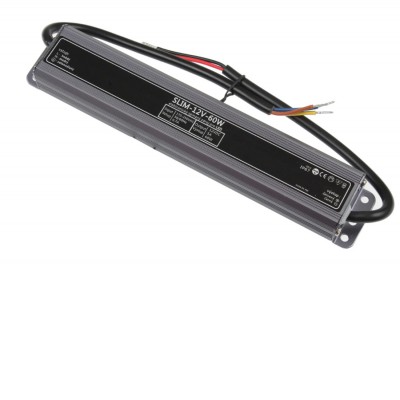 LED zdroj 12V 60W, IP67 Napájecí zdroj pro LED pásky, vstup 230V, výstup 12V, 60W, IP67, rozměry 200x35x25mm, ochrana proti přehřátí, zkratu a přetížení.