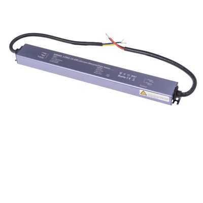 LED zdroj 12V 250W Napájecí zdroj pro LED pásky, vstup 230V, výstup 12V, 250W, IP67, rozměry 	307x36x23mm, 	ochrana proti přehřátí, zkratu a přetížení