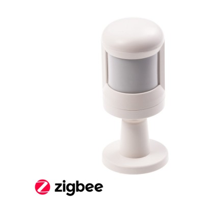 SMART Zigbee PIR senzor PIR - Přisazený senzor pohybu pro osvětlení, těleso plast, bílý, záběr 150°, dosah až 5m, smart Tuya ZigBee, baterie 3V, CR2450, IP20, rozměry 34x84mm.