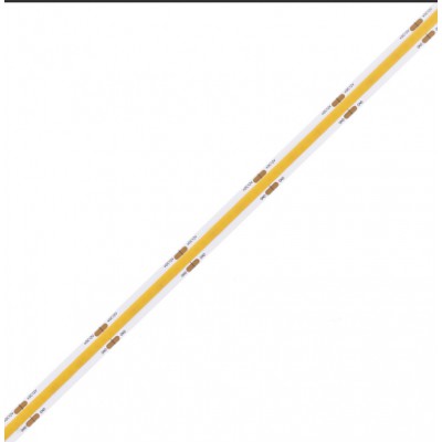 LED pásek 336LED/m, 8W/m, 12V LED pásek COB LED pásek, těleso plast, povrch bílá, 336LED/m, 8W/m, teplá 3000K, Ra80, dělení po 35,71mm, vyzař úhel 180°, 12V, rozměry w=8mm, l=5000mm, cena za 1m.