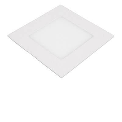 UNION PANELS RSQ Stropní podhledové svítidlo, těleso hliník, povrch bílá, dufuzor plast, LED 6W, 470lm, teplá 3000K, Ra80, 230V, IP20, rozměry 120x120x10mm, trafo na kabelu