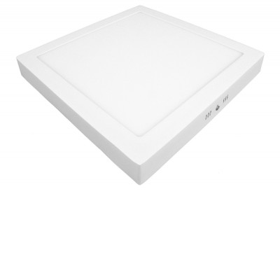 UNION PANELS CSQ Stropní přisazené svítidlo, těleso hliník, povrch bílá, dufuzor plast, LED 24W, 2300lm, denní 6000K, Ra80, 230V, IP20, rozměry 300x300×35mm