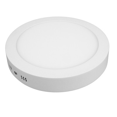 UNION PANELS CRO Stropní přisazené svítidlo, těleso hliník, povrch bílá, dufuzor plast, LED 18W, 1650lm, teplá 3000K, Ra80, 230V, IP20, rozměry d=225mm, h=35mm