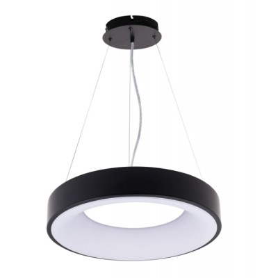 CASACU HL R 48W, CCT, TRIAC Závěsné svítidlo, těleso kov, povrch černá, dif plast opál, LED 48W, 3870lm, přepín. CCT nast. teplota teplá 3000K - 6000K, stmív TRIAC, Ra80, 230V, IP20, d=480mm, vč závěs lanka l=1500mm. lze zkr.