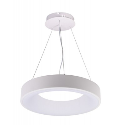 CASACU HL R 48W, CCT, TRIAC Závěsné svítidlo, těleso kov, povrch bílá, dif plast opál, LED 48W, 3870lm, přepín. CCT nast. teplota teplá 3000K - 6000K, stmív TRIAC, Ra80, 230V, IP20, d=480mm, vč závěs lanka l=1500mm. lze zkr.