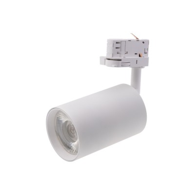 BERN LED 33W, 36° Bodové svítidlo, nastavitelný směr svícení hliník,  bílá, LED 33W, 3300lm, denní 6500K, vyzařovací úhel 36°, Ra80, 230V, IP20, rozměry d=80mm, l=160mm, vč. 3F adaptér Nordic Aluminium
