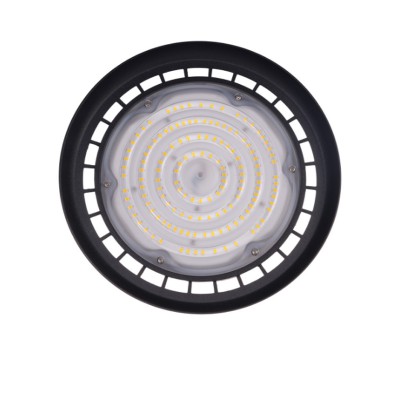 HIGHBAY UFO CIFUS 100W, IP65 Závěsné průmyslové svítidlo, těleso kov, povrch černá, krycí plast čirý, LED 100W, 14000lm, neutrální 4000K, Ra80, vyzař. úhel 90°, 230V, IP65, rozměry d=258mm, h=113mm.