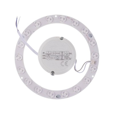 LM LED 15W, 20W s NOUZOVÝM režimem 2h LED modul pro náhradu žárovek ve svítidlech, základna plast, bílá, LED 15W, 20W, teplá 3000K, neutrální 4500K, denní 6000K, Ra80, s nouzovým modulem záloha 2h, 3,5W, 230V, IP20, montáž na magnet
