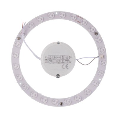LM LED 20W s NOUZOVÝM režimem 2h LED modul pro náhradu žárovek ve svítidlech 20W, 2350lm, teplá 3000K, Ra80, s nouzovým modulem záloha 2h, 3,5W, baterie 2000mAh, 230V, IP20, d=220mm, h=28mm, úchyt na magnet