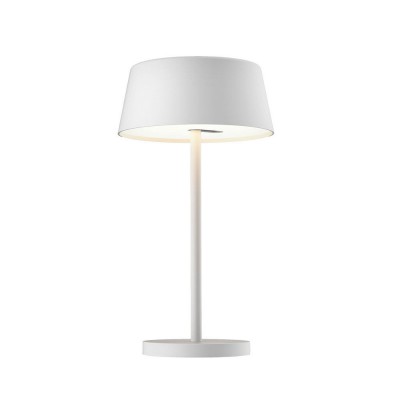 VITEX 7W Stolní lampa, těleso kov, nastav. směr svícení, povrch bílá/černá, difuzor plast opál, LED 7W, teplá 3000K, 580lm, stmív. dotykově, 230V, IP20, rozměry d=180mm, h=330mm.