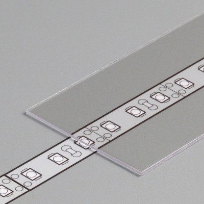 DNH 35,2x0,8mm Nasouvací difuzor k profilu pro LED pásky, materiál polykarbonát PC, povrch čirá, propustnost 93%, rozměry 35,2mmx0,8mm, l=2000mm