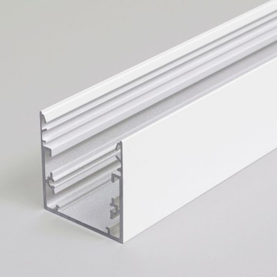 CORNER PROFIL 53x53mm Stropní, přisazený profil pro LED pásky, materiál hliník, povrch bílý, max šířka LED pásků w=32mm, rozměry 53x53mm, l=2000mm
