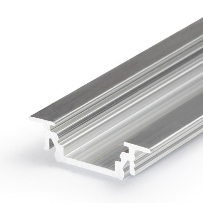 GLAUX PROFIL 24x7mm Vestavný, profil pro LED pásky, materiál hliník, povrch surový, max šířka LED pásků w=10mm, rozměry 24x7mm, l=2000mm