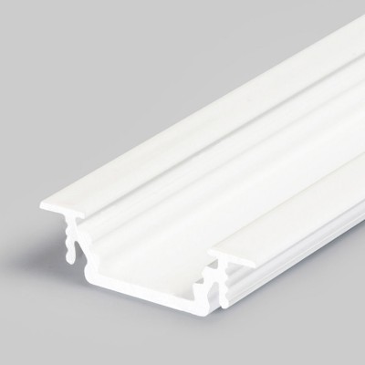 GLAUX PROFIL 24x7mm Vestavný, profil pro LED pásky, materiál hliník, povrch bílý, max šířka LED pásků w=10mm, rozměry 24x7mm, l=3000mm