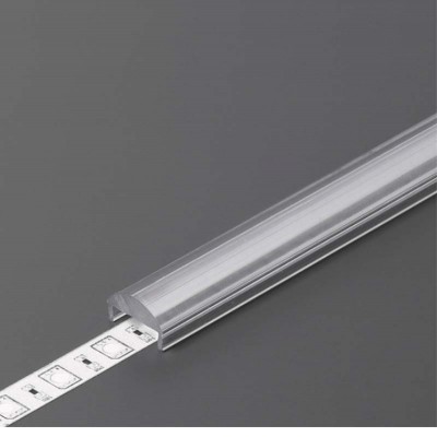 DCC 13,1x7,2mm Difuzor k profilu pro LED pásky nacvakávací, materiál polykarbonát PC, povrch transparentní, rozměry 13,1x7,2mm.