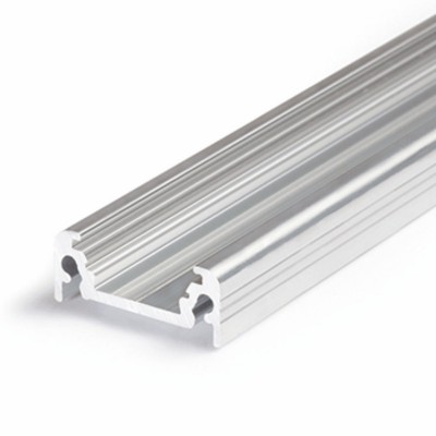 CHENO PROFIL 20x8mm Přisazený, stropní profil pro LED pásky, materiál hliník, povrch surový, max šířka LED pásků w=10mm, rozměry 20x8mm, l=4000mm