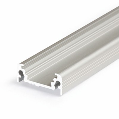 CHENO profil Přisazený, stropní profil pro LED pásky, materiál hliník, povrch elox šedostříbrný mat, max šířka LED pásků w=10mm, rozměry 20x8mm, l=4000mm