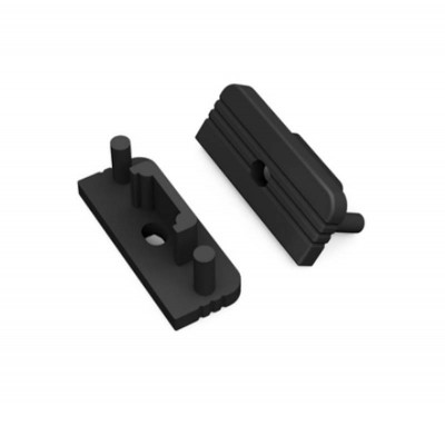 BROUDE koncovka s otvorem 20x8x7mm Koncovka profilu pro LED pásky s otvorem, obdélníková, materiál ABS, povrch černá, rozměry 20x8x7mm.