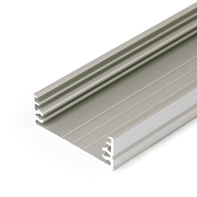 NAPUS PROFIL 32x11mm Přisazený, stropní profil pro LED pásky, materiál hliník, povrch elox šedostříbrný mat, max šířka LED pásků w=24mm, rozměry 32x11mm, l=2000mm