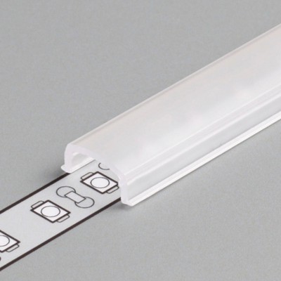 DCI 11x4,9mm Difuzor k profilu pro LED pásky nacvakávací, hranatý, materiál polykarbonát PC, povrch opál, propustnost 70%, rozměry 11x4,9mm, l=2000mm