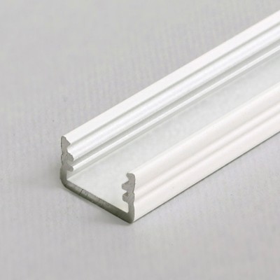 BORAGO PROFIL 12,2x7mm Přisazený profil pro LED pásky, materiál hliník, povrch bílý, max šířka LED pásků w=8mm, rozměry 12,2x7mm, l=2000mm