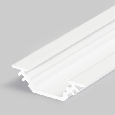 BIDENT profil Rohový profil pro LED pásky sklon 45°, materiál hliník, povrch bílý, max šířka LED pásků w=10mm, rozměry 17,8x17,8mm, l=4000mm