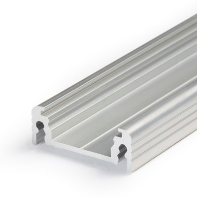 CHENO PROFIL PŘISAZENÝ, 24x9mm Přisazený profil pro LED pásky, materiál hliník, povrch surový, max šířka LED pásků w=14mm, rozměry 24x9mm, l=4000mm