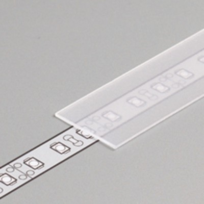 DNE 19,2x0,8mm Nasouvací difuzor k profilu pro LED pásky, materiál polykarbonát PC/PP, povrch transparentní, propustnost 90%, rozměry 19,2x0,8mm, l=2000mm
