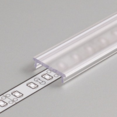 DIFUZOR NA KLIP w=17,6mm Difuzor k profilu pro LED pásky nacvakávací, hranatý, materiál PMMA, povrch transparentní/opál, rozměry 17,6x4mm, l=2000mm