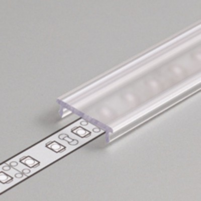 DCF 17,6x4mm Difuzor k profilu pro LED pásky nacvakávací, hranatý, materiál PMMA, povrch transparentní/opál/černá, rozměry 17,6x4mm