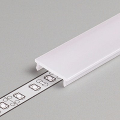 DCF 17,6x4mm Difuzor k profilu pro LED pásky nacvakávací, hranatý, materiál PMMA, povrch opál, propustnost 70%, rozměry 17,6x4mm, l=4000mm