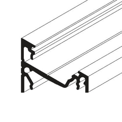 CHIMA PROFIL 14, 24x19,4mm Přisazený, rohový profil pro LED pásky, sklon 60° nebo 30°, materiál hliník, povrch surový/bílý/elox šedostříbrný mat/černý, max šířka LED pásků 14mm, rozměry 24x19,4mm, délka dle typu