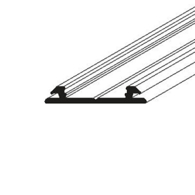 PIA PROFIL 20x3mm Přisazený, obloukový profil pro LED pásky, materiál hliník, povrch surový/bílý/elox šedostříbrný mat/černý, max šířka LED pásků 12mm, rozměry 20x3,3mm, délka dle typu