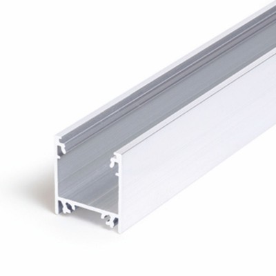 FICARIA PROFIL, 23x25,1mm Přisazený, závěsný profil pro LED pásky, materiál hliník, povrch surový, max šířka LED pásků 20mm, rozměry 23x25,1mm, l=3000mm