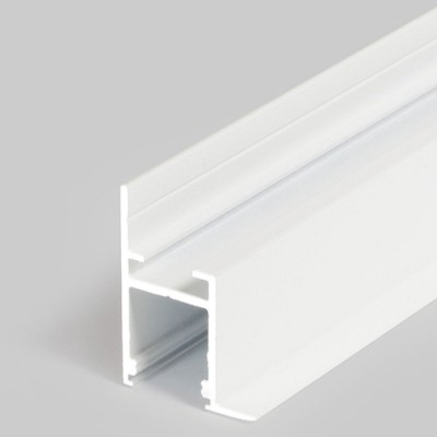 FUMARIA profil Rohový vestavný profil pro LED pásky pro osvětlení podél stěny místnost, materiál hliník, povrch bílý, max šířka LED pásků w=14mm, rozměry 33,4x24,9mm, l=2000mm, svítí dolů