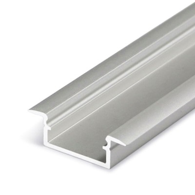 FILAGO PROFIL 21,3x6,6mm Vestavný, zápustný profil pro LED pásky, materiál hliník, povrch elox šedostříbrný mat, max šířka LED pásků w=12mm, rozměry 6,6x21,3mm, l=2000mm