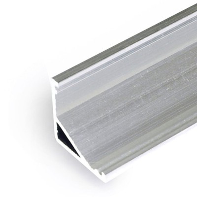 SUPINA C Přisazený, rohový profil pro LED pásky, sklon 60° nebo 30°, materiál hliník, povrch surový, max šířka LED pásků w=12mm, rozměry 16,5x16,5mm, l=3000mm