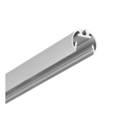 MACIE 17x20mm Kruhový profil pro LED pásky, materiál hliník, povrch elox šedostříbrný, max šířka LED pásku w=12mm, rozměry d=20mm, délka l=3000mm