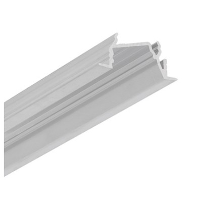 STREO asymetrický 30x12,7mm Vestavný, ASYMETRICKÝ, profil pro LED pásky, materiál hliník, povrch surový, max šířka LED pásků w=14mm, rozměry 30x12,7mm, délka l=4000mm.