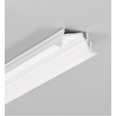 STREO asymetrický 30x12,7mm Vestavný, ASYMETRICKÝ, profil pro LED pásky, materiál hliník, povrch bílý, max šířka LED pásků w=14mm, rozměry 30x12,7mm, délka l=3000mm.
