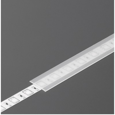 DNA1 14,4x0,8mm Nasouvací difuzor k profilu pro LED pásky, materiál plast PP, povrch transparentní, propustnost 90%, rozměry 14,4x0,8mm, délka l=2000mm.