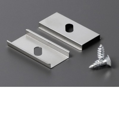 DRŽÁK 26x13,2x2,7mm Držák profilu, pružný, oválný otvor, materiál nerez, 1ks v balení, rozměry 26x13,2x2,7mm