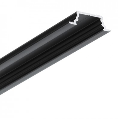 GLAUX PROFIL 22x7mm Vestavný, profil pro LED pásky, materiál hliník, povrch černý, max šířka LED pásků w=10mm, rozměry 22x7mm, l=2000mm