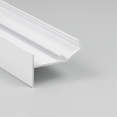 POSET D 35,2x28,6mm Profil pro LED pásky pro přímé osvětlení v sádrokartonu, materiál hliník, povrch bílý, max šířka LED pásků 12mm, rozměry 35,2x28,6mm, délka l=4050mm.