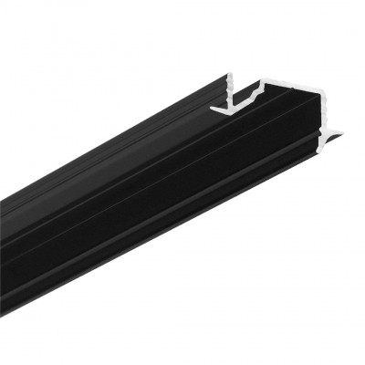 MER asymetrický 26x11,5mm Vestavný, ASYMETRICKÝ, profil pro LED pásky, materiál hliník, povrch černá, max šířka LED pásků w=10mm, rozměry 26x11,5mm, délka l=4000mm.